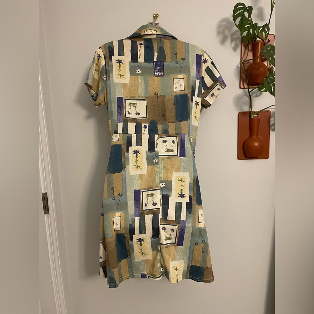 Vintage No Boundaries Jasper Dainty Flower Skater Dress 90s Large - Picture 4 of 5